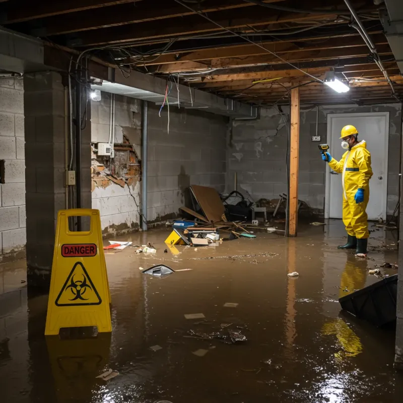 Flooded Basement Electrical Hazard in Atwater, CA Property